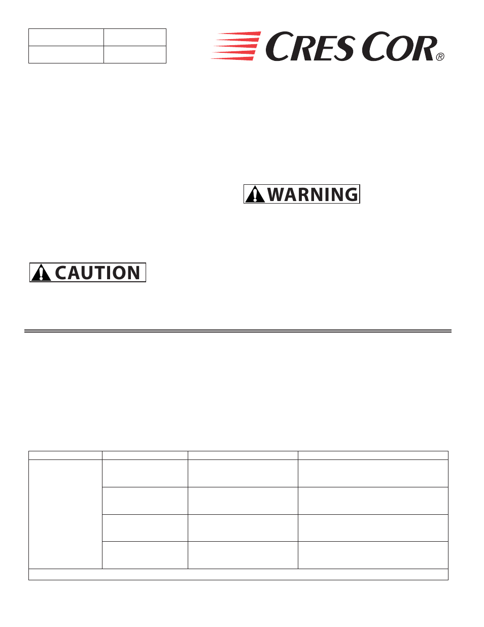 Warning, Caution, Operating instructions (continued) | Before | Cres Cor CO151HW189B User Manual | Page 6 / 13