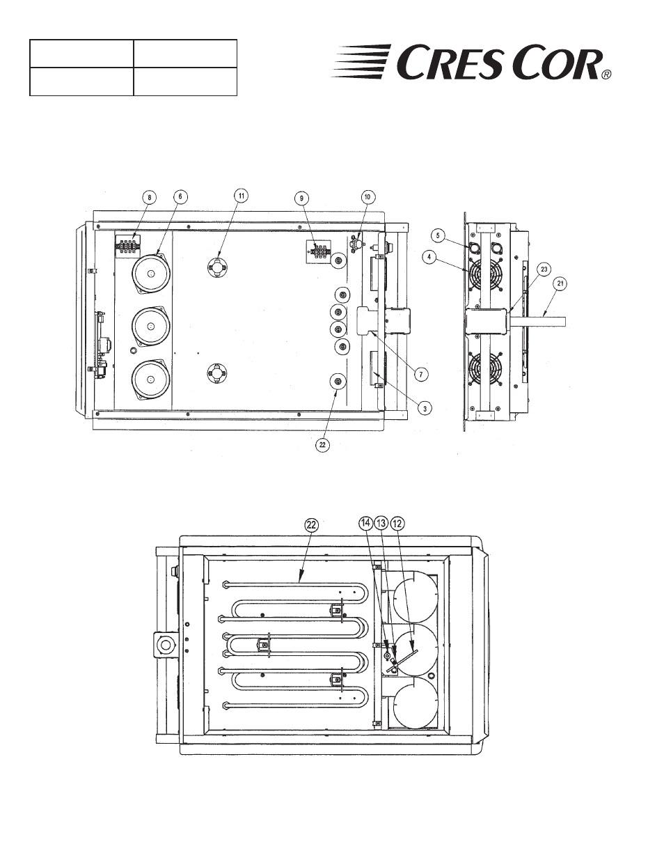 Replacement parts for ovens co or ro151f series | Cres Cor RO151FUA18B-Q1 User Manual | Page 10 / 13