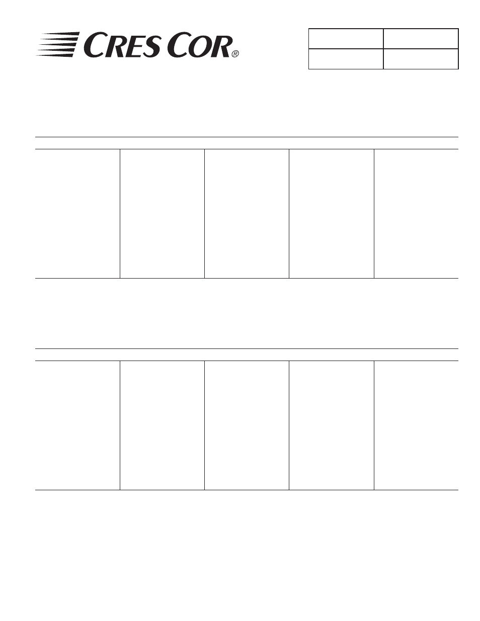 Replacement parts (continued) | Cres Cor RO151FUA18B-Q1 User Manual | Page 9 / 13