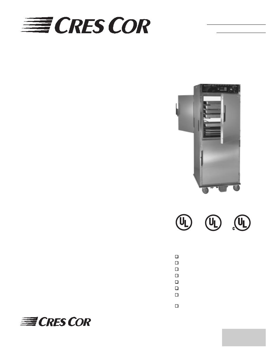 Cres Cor RO-151-FPW-UA-18B-Q1 User Manual | 2 pages