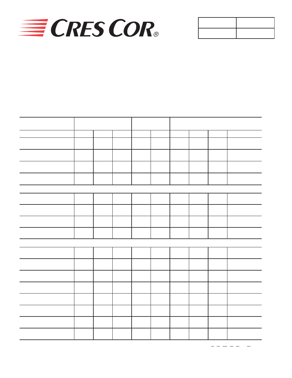 Installation instructions | Cres Cor CO-151-HUA-6B User Manual | Page 3 / 12