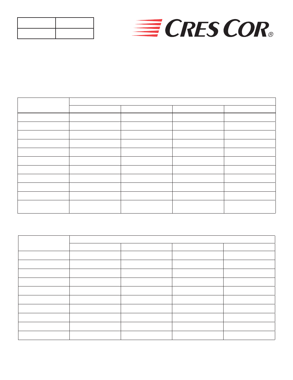 Replacement parts | Cres Cor CO-151-HUA-6B User Manual | Page 8 / 12