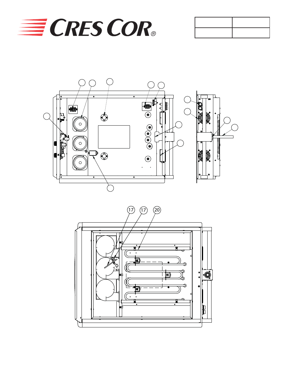 Replacement parts for ovens co or ro151f series | Cres Cor CO-151-HUA-6B User Manual | Page 9 / 12