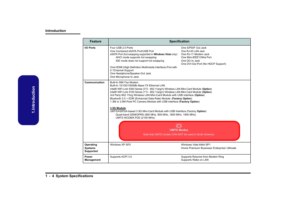 Introduction | Clevo M860TU User Manual | Page 16 / 100