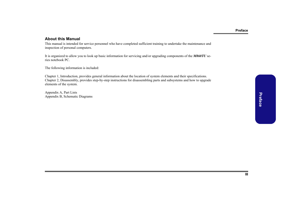About this manual | Clevo M860TU User Manual | Page 5 / 100