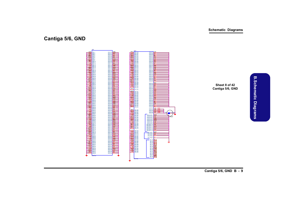 Cantiga 5/6, gnd, Sheet 8 of 42 cantiga 5/6, gnd, B.schematic diagrams | Schematic diagrams cantiga 5/6, gnd b - 9 | Clevo M860TU User Manual | Page 65 / 100