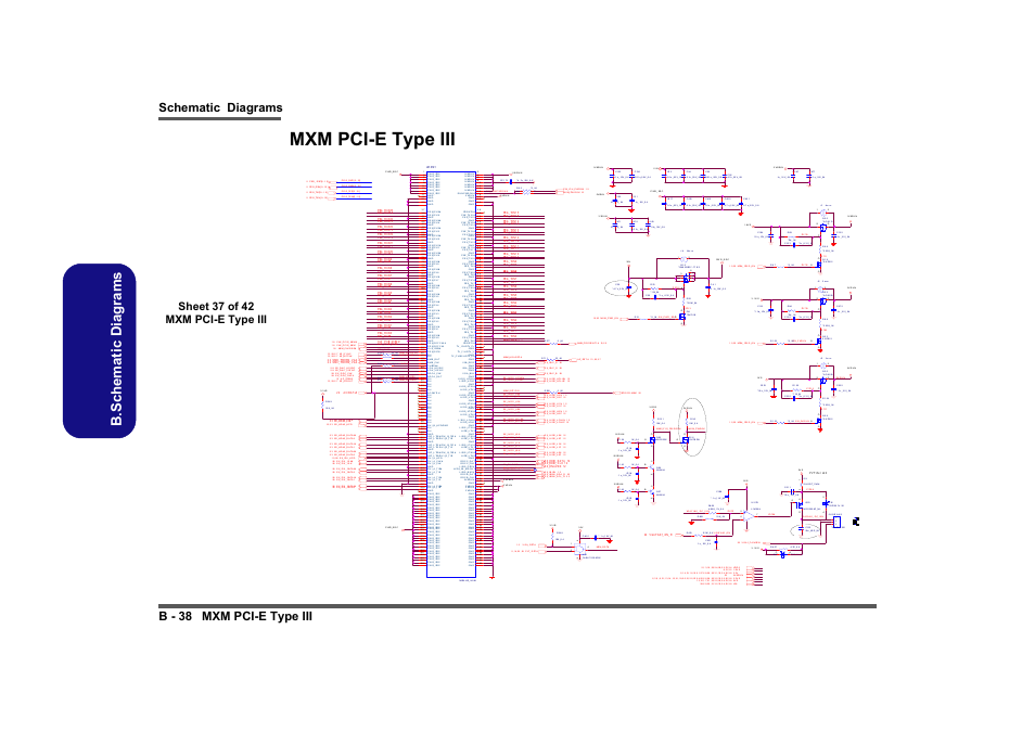 Mxm pci-e type iii, Sheet 37 of 42 mxm pci-e type iii | Clevo M860TU User Manual | Page 94 / 100