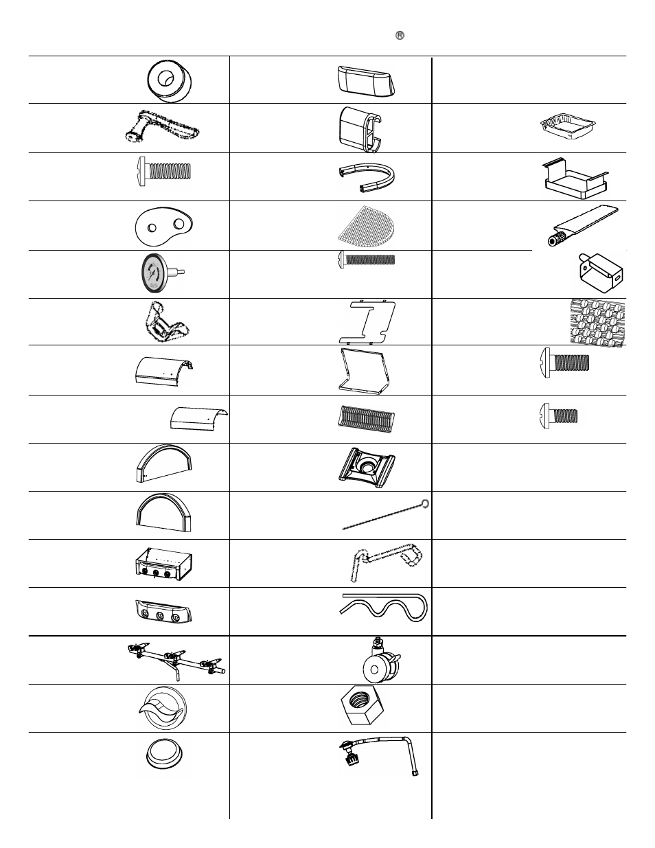 Grill parts list, Outdoor essentials calphalon | Calphalon ESSENTIALS 8353 User Manual | Page 5 / 25