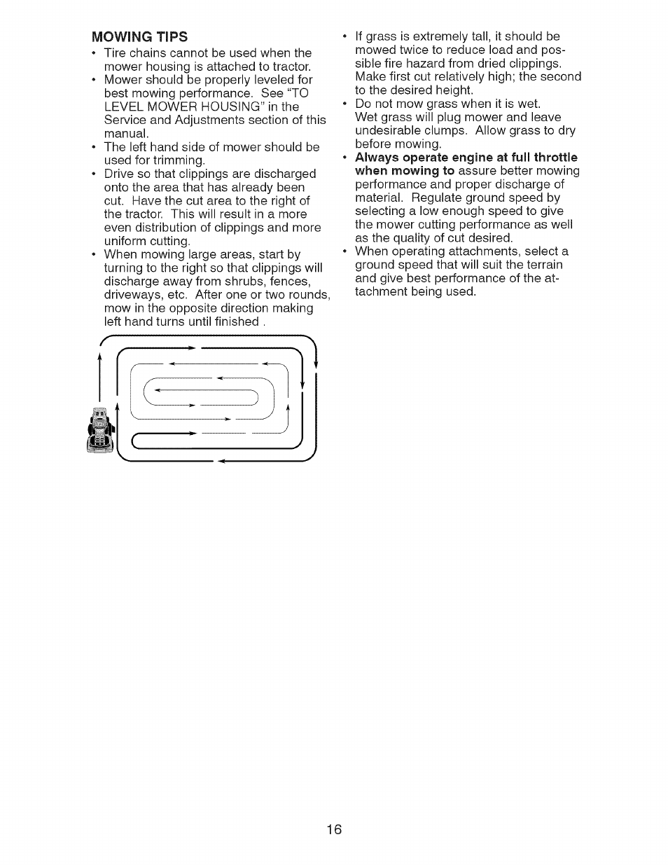 Mowing tips | Craftsman 917.28726 User Manual | Page 16 / 64