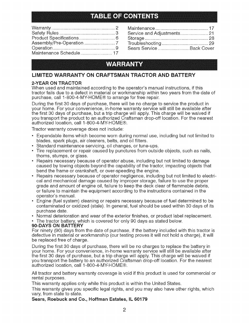 Craftsman 917.28726 User Manual | Page 2 / 64