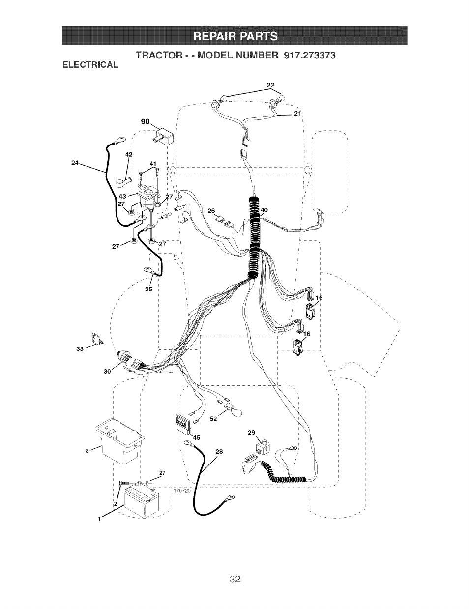 Repair part | Craftsman 917.273373 User Manual | Page 32 / 56