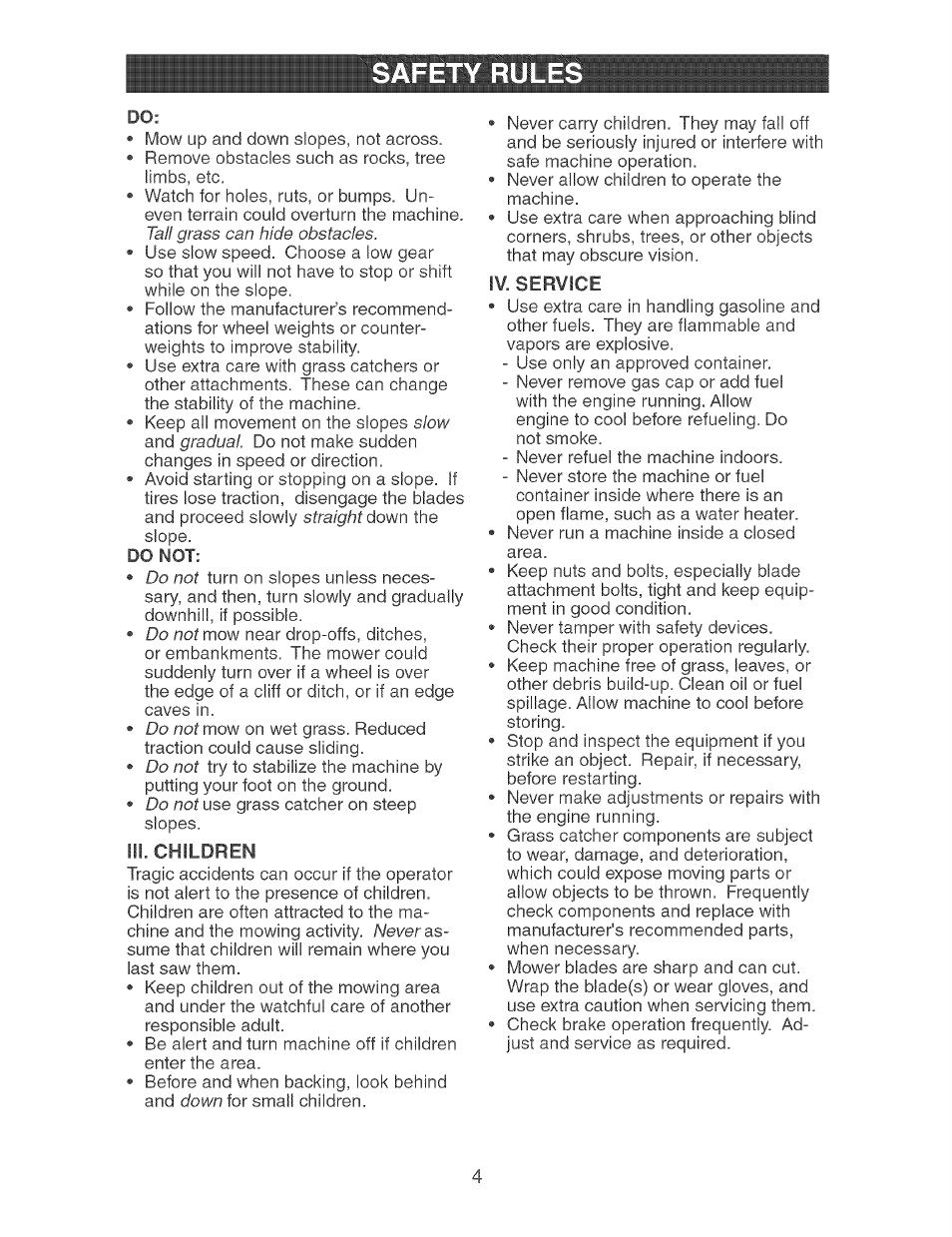 Safety rules | Craftsman 917.273373 User Manual | Page 4 / 56
