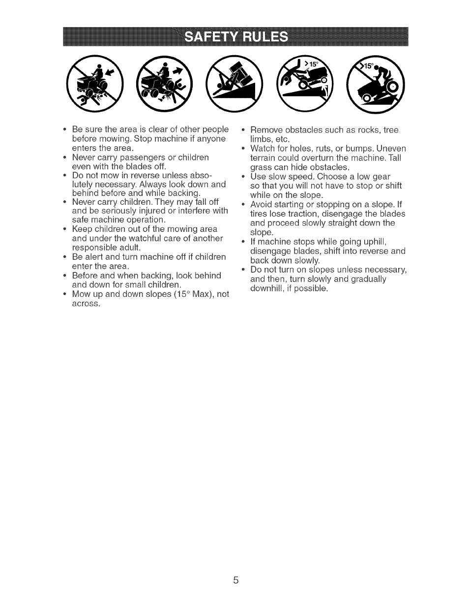 Safety rule | Craftsman 917.273373 User Manual | Page 5 / 56