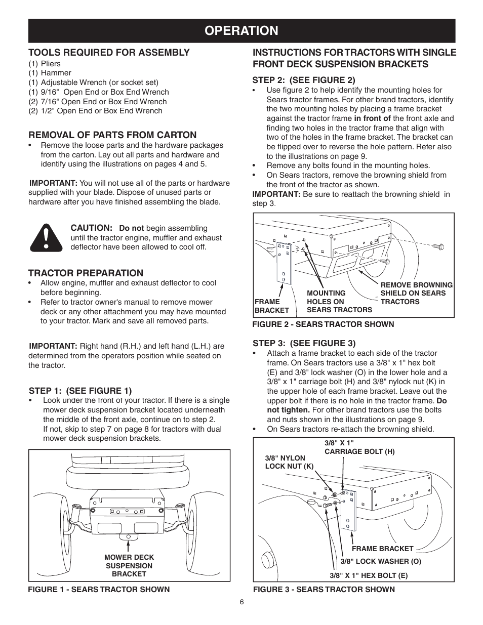 Operation | Craftsman 486.244283 User Manual | Page 6 / 20