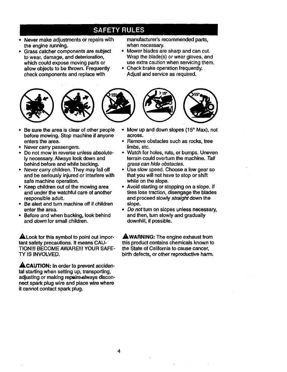 Safety rules | Craftsman 917.271023 User Manual | Page 4 / 60
