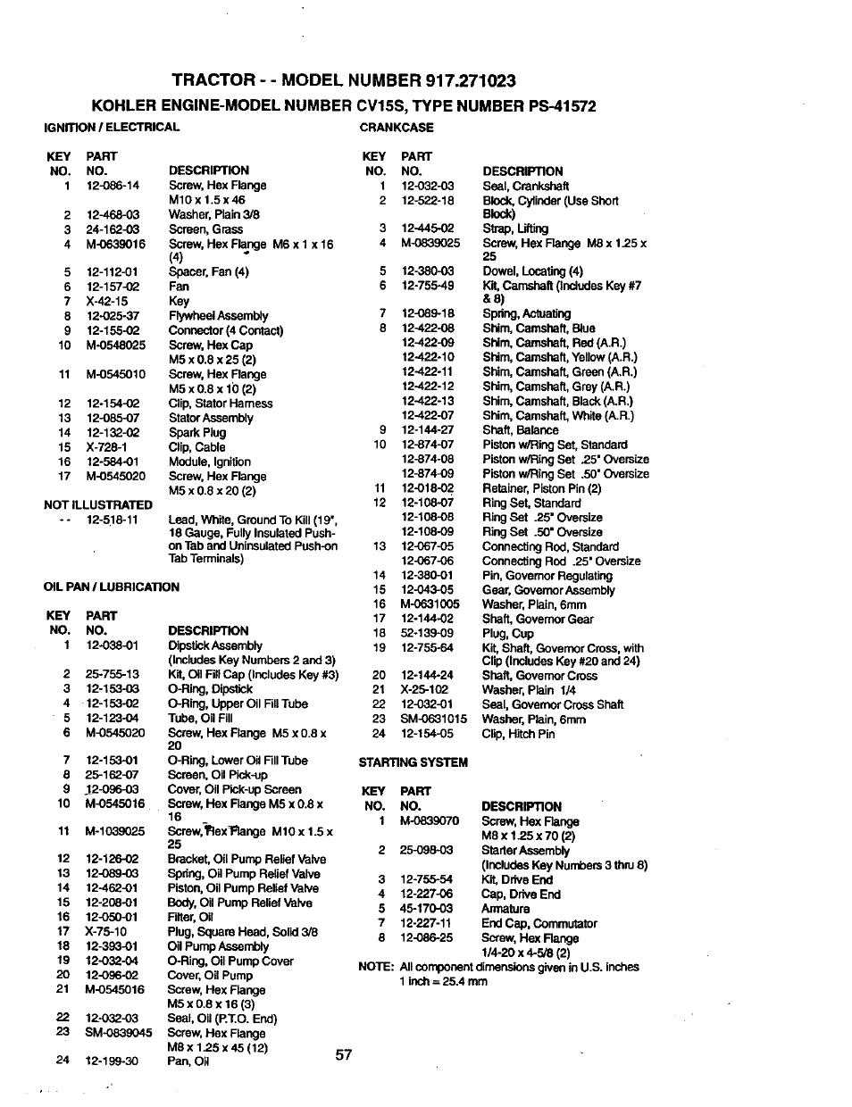 Craftsman 917.271023 User Manual | Page 57 / 60