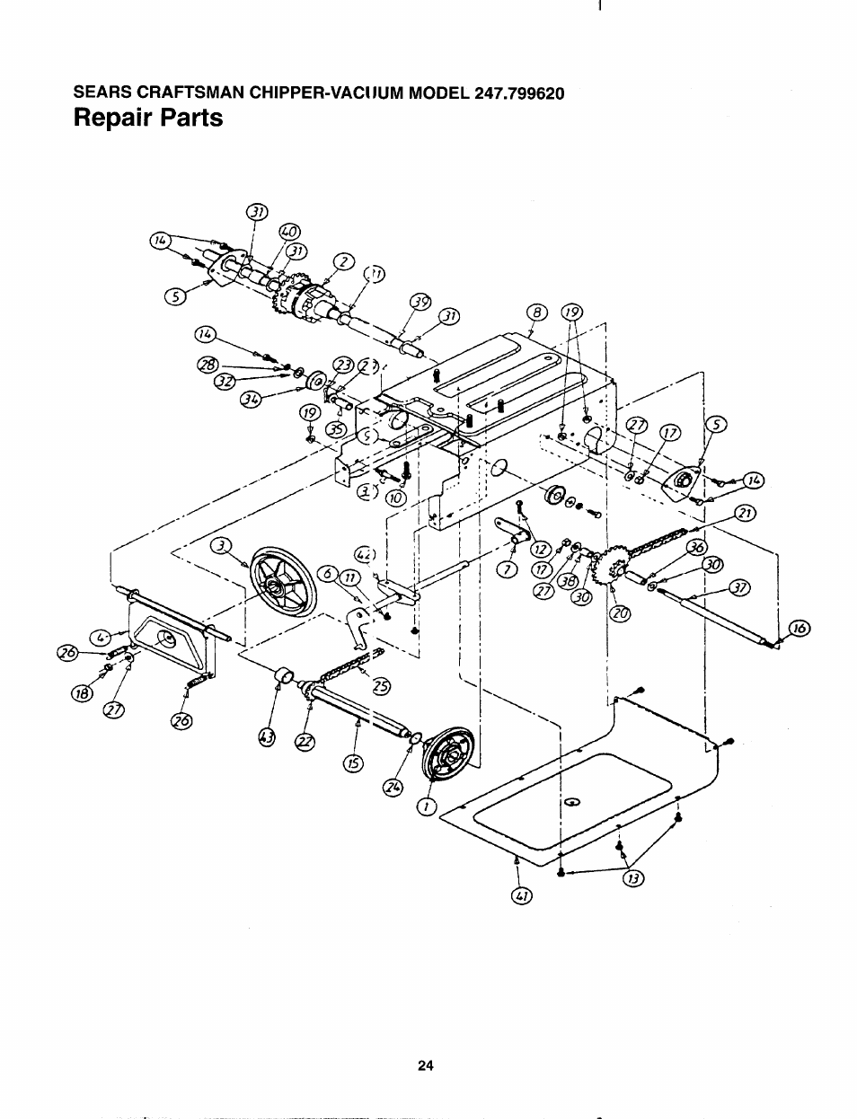 Repair parts | Craftsman 247.799620 User Manual | Page 24 / 52