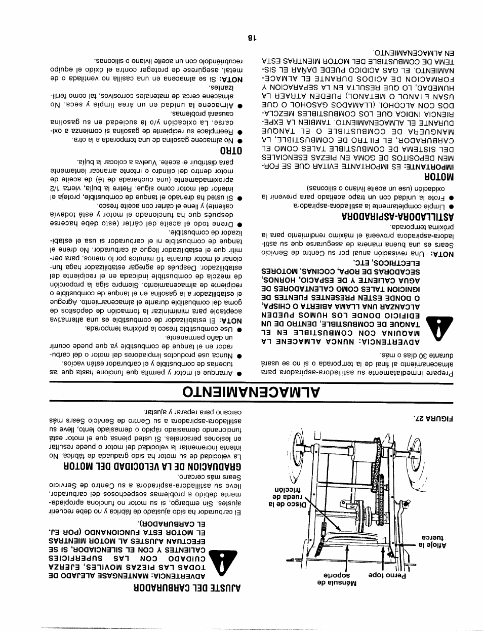 Almacenamiento | Craftsman 247.799620 User Manual | Page 35 / 52