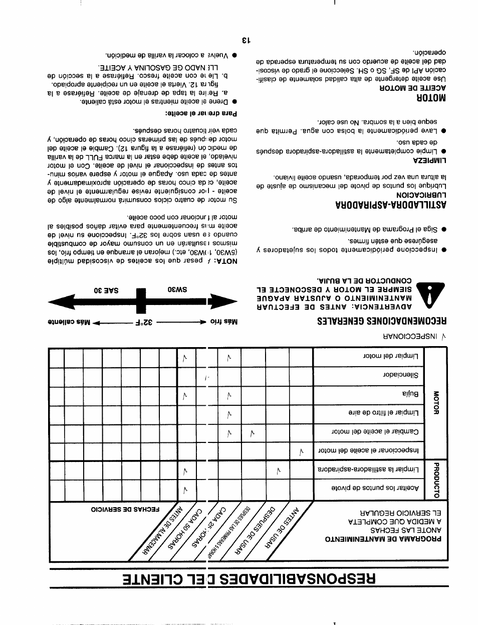 Responsabilidades c el cliente | Craftsman 247.799620 User Manual | Page 40 / 52