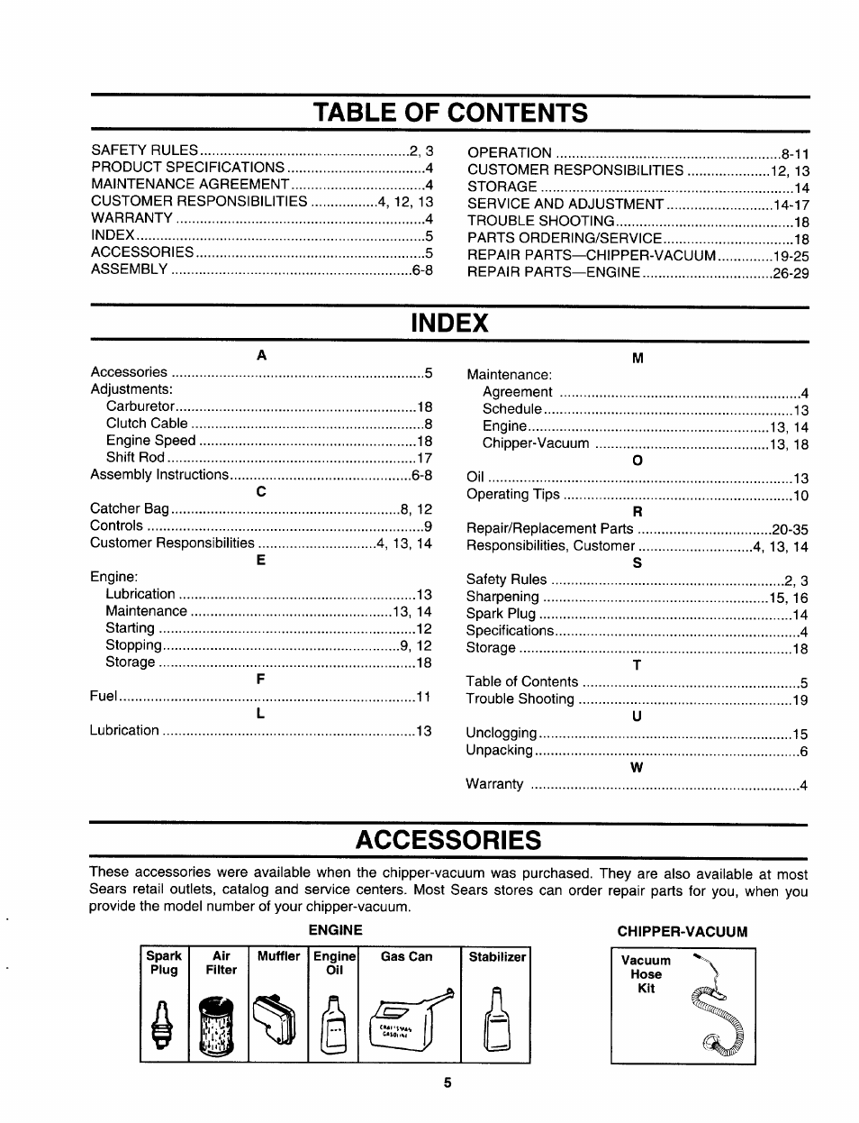 Craftsman 247.799620 User Manual | Page 5 / 52