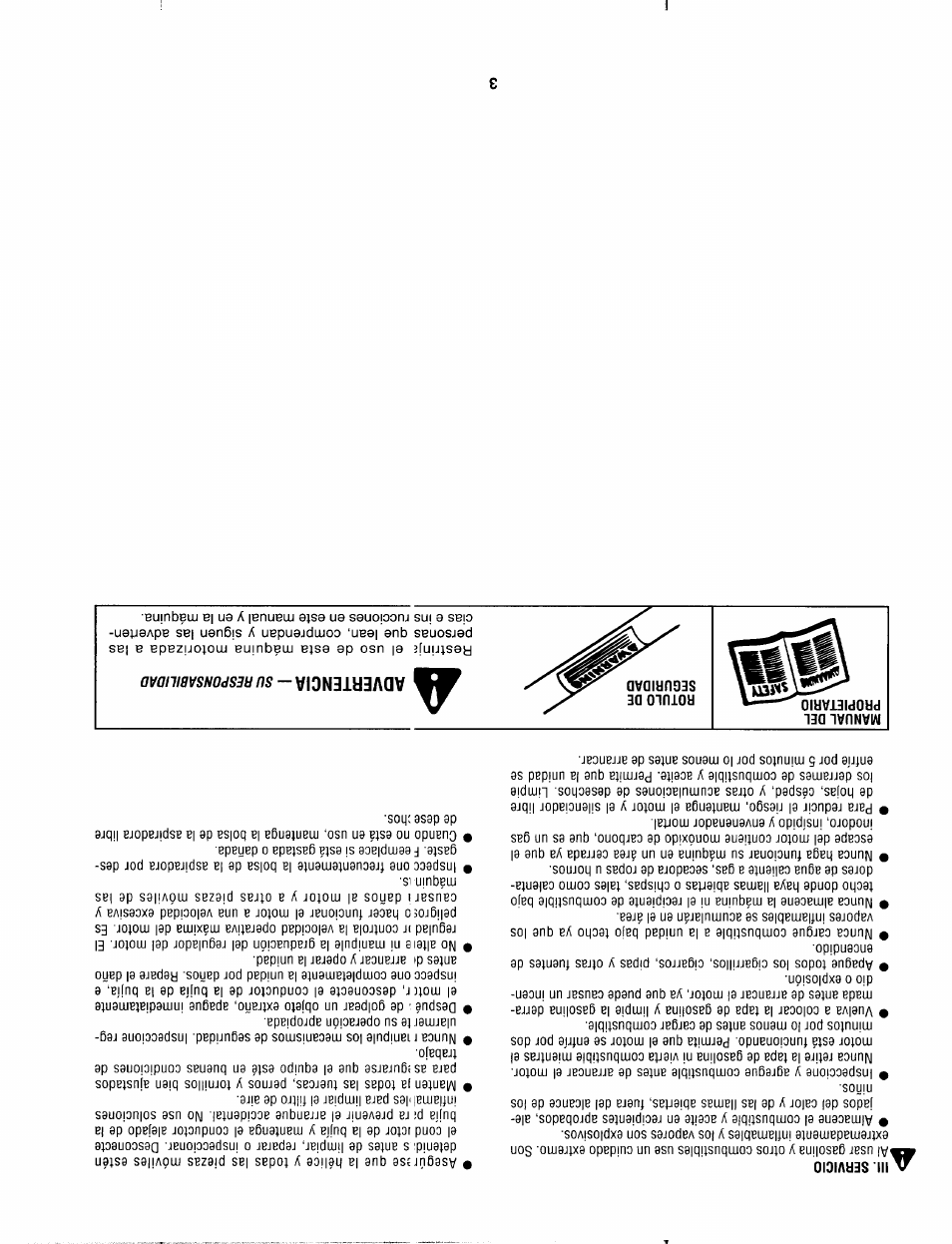 Advertencia | Craftsman 247.799620 User Manual | Page 50 / 52