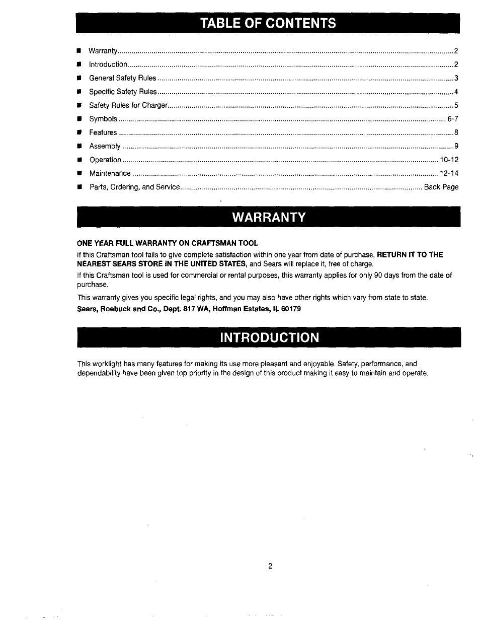 Craftsman 315.114073 User Manual | Page 2 / 15