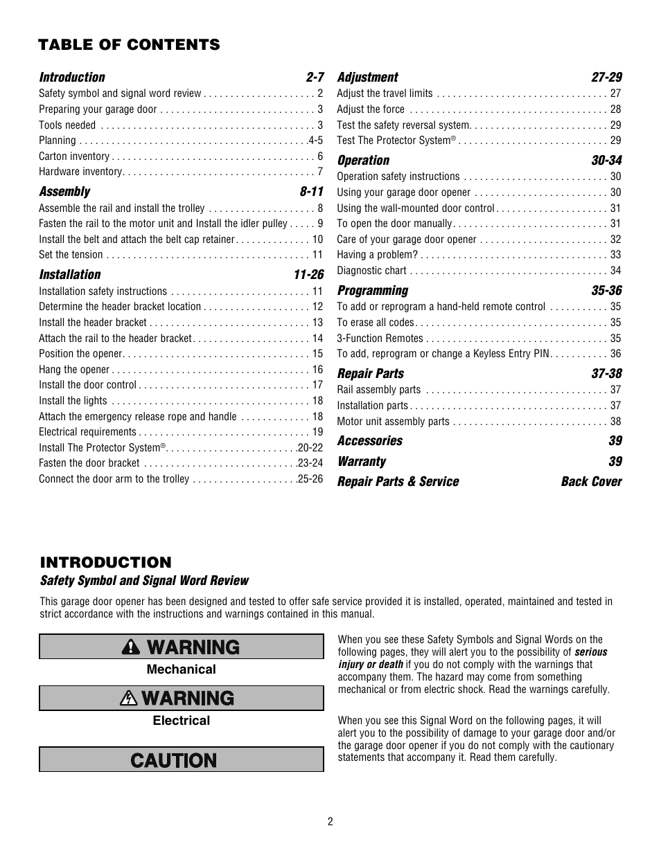 Craftsman 139.53915D User Manual | Page 2 / 76