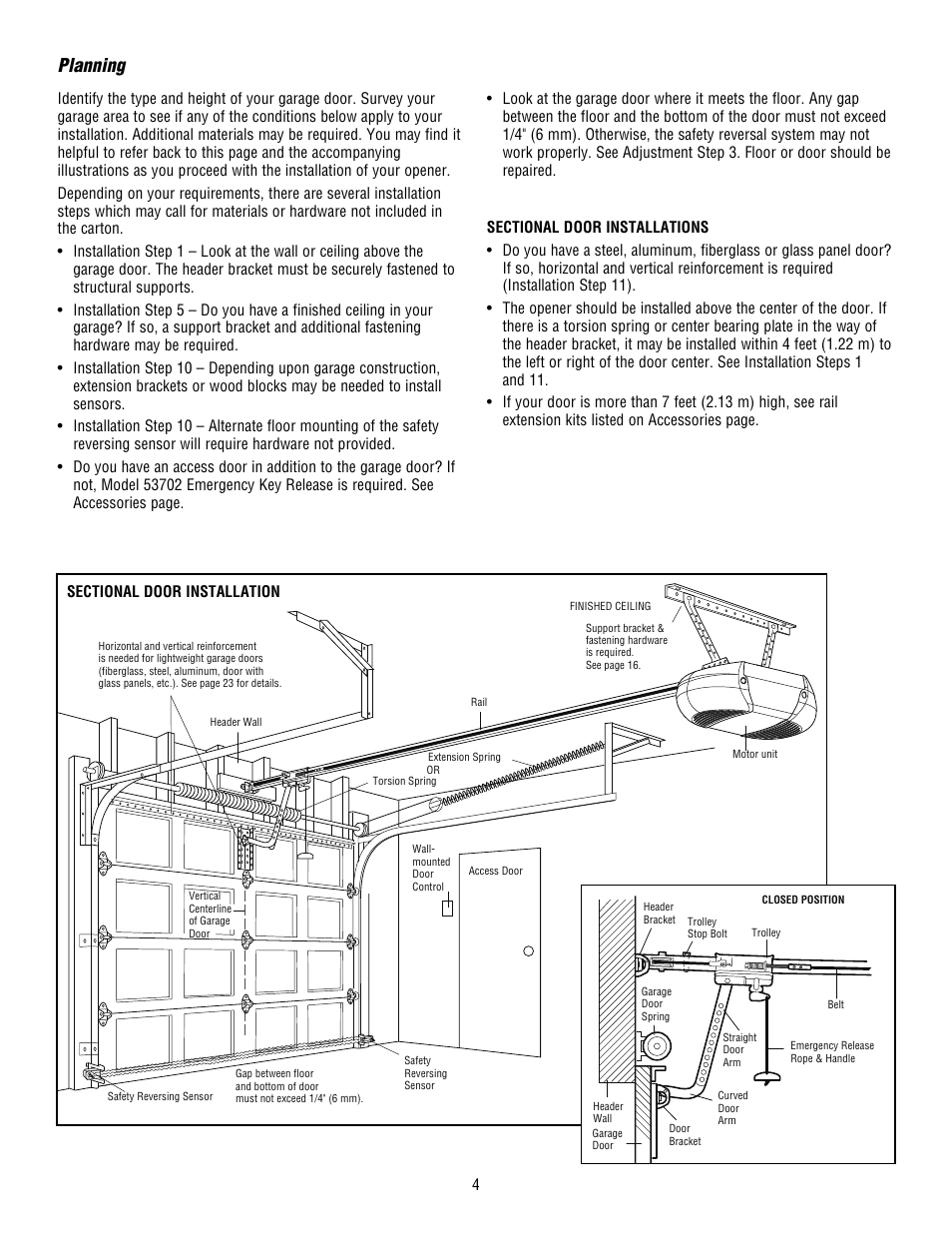 Planning | Craftsman 139.53915D User Manual | Page 4 / 76