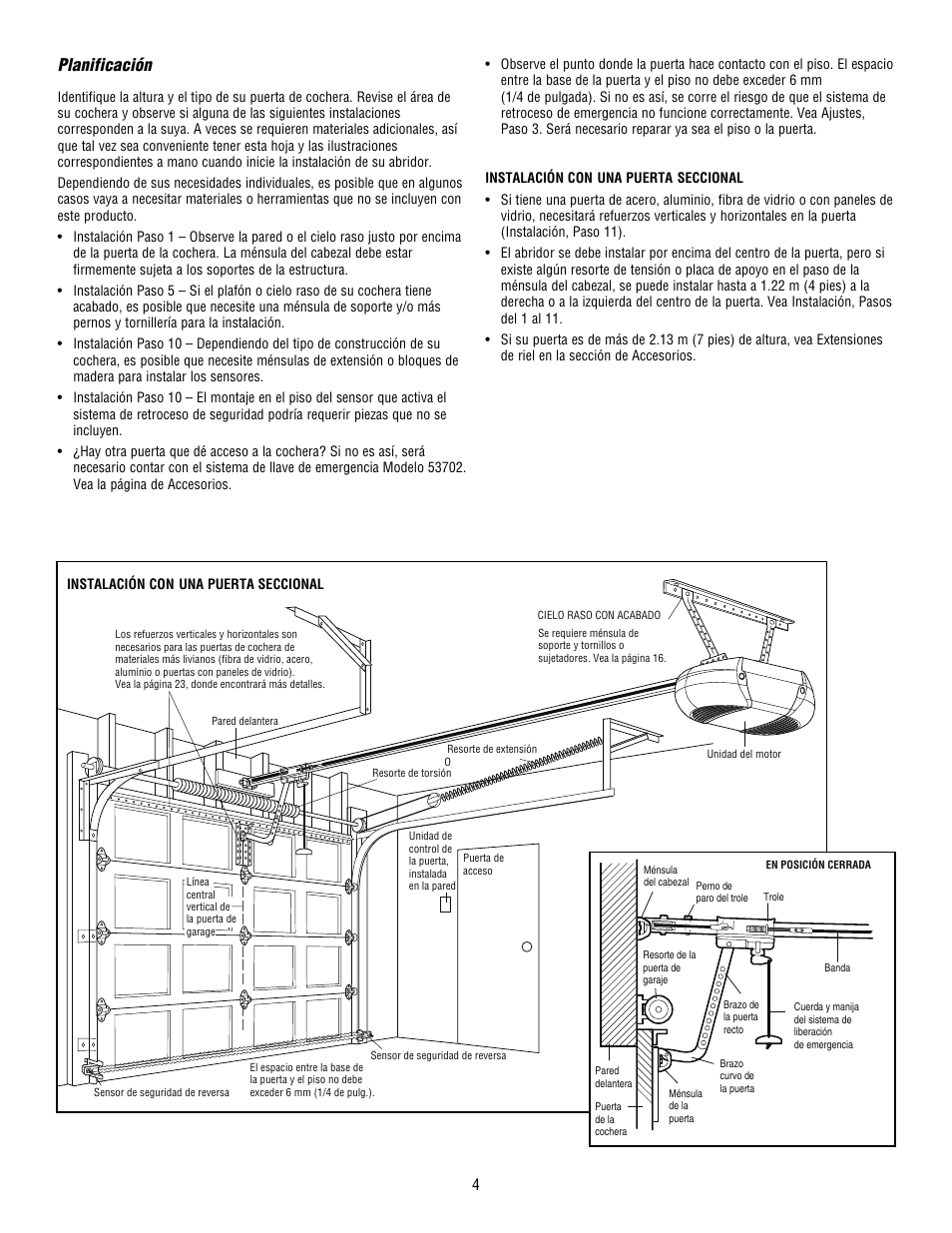 Planificación | Craftsman 139.53915D User Manual | Page 42 / 76