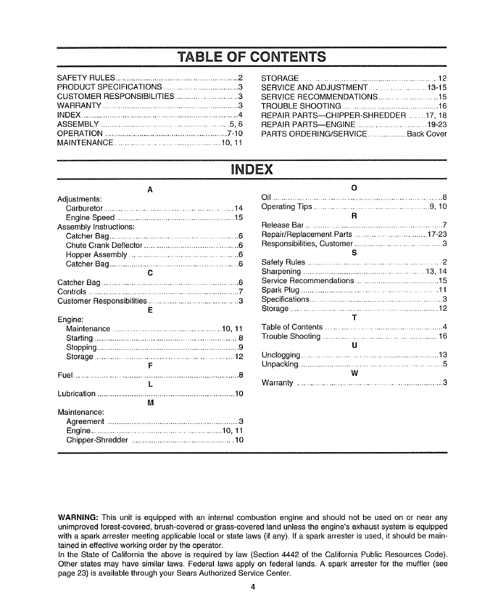 Craftsman 247.797852 User Manual | Page 4 / 24