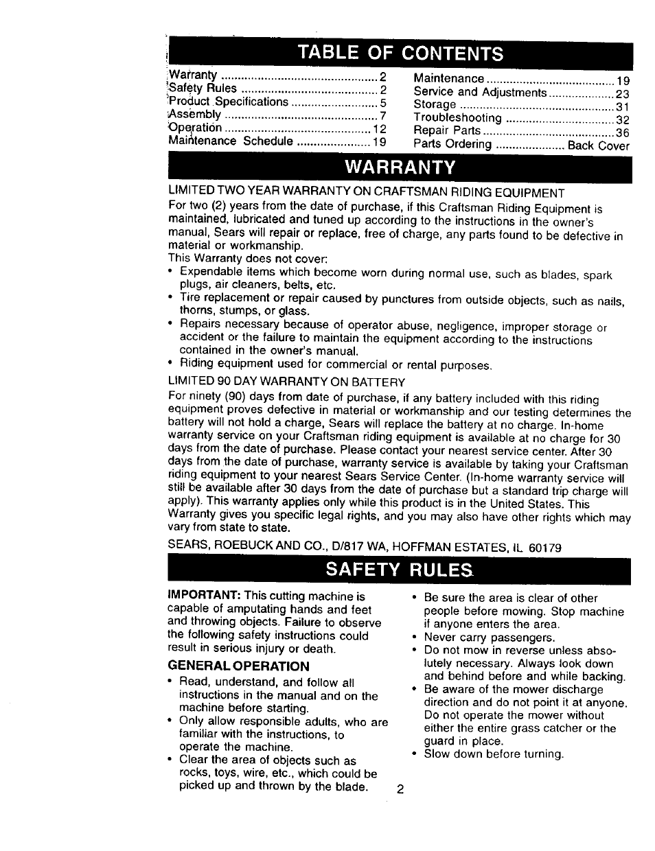 Craftsman 917.273322 User Manual | Page 2 / 64
