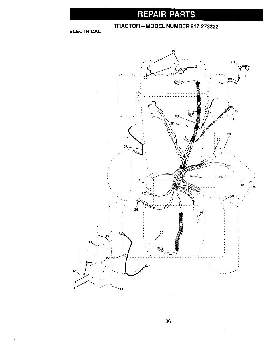 Repair parts | Craftsman 917.273322 User Manual | Page 36 / 64