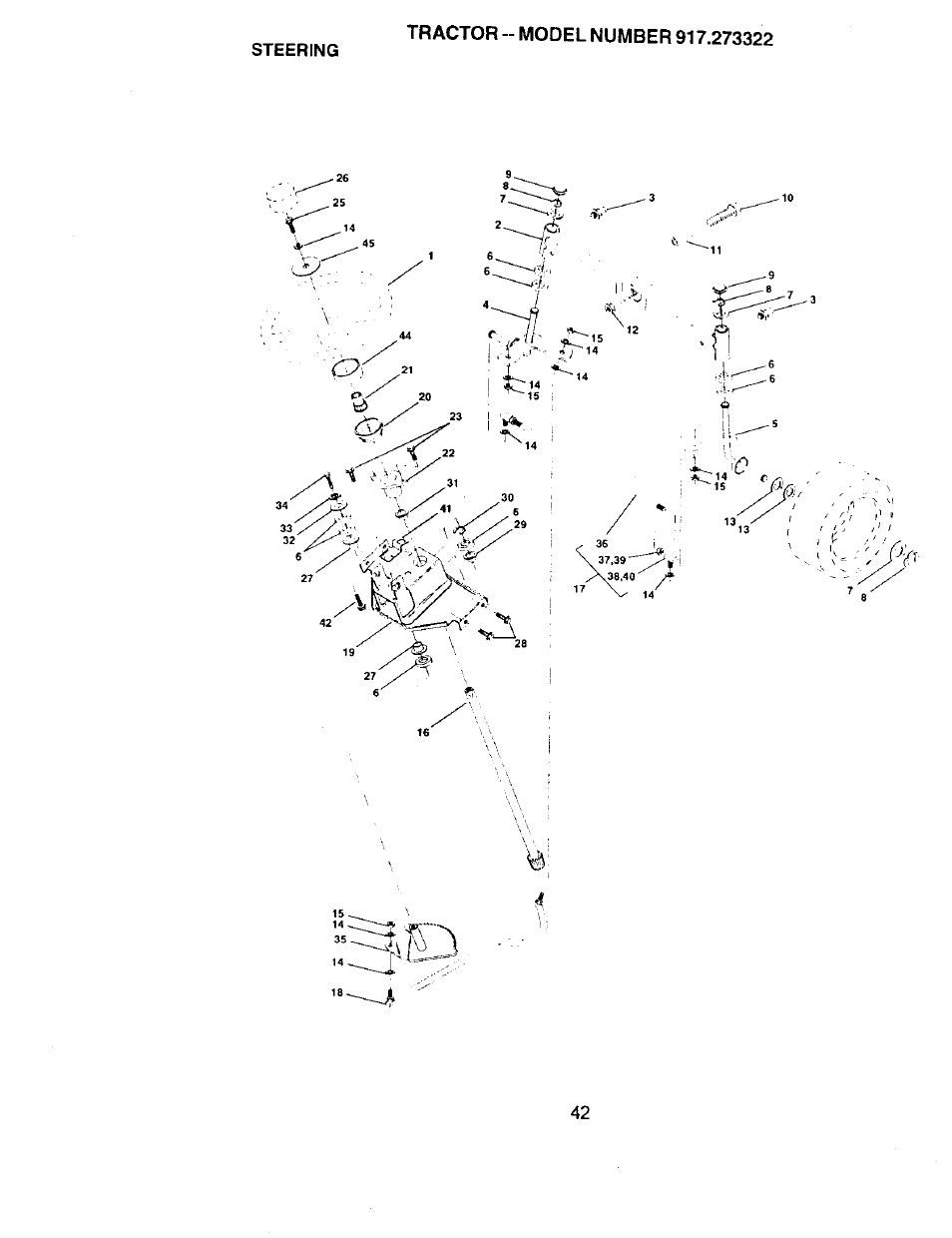 Steering | Craftsman 917.273322 User Manual | Page 42 / 64