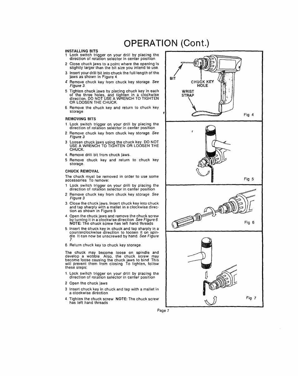 Operation (cont.) | Craftsman 315.111450 User Manual | Page 7 / 12