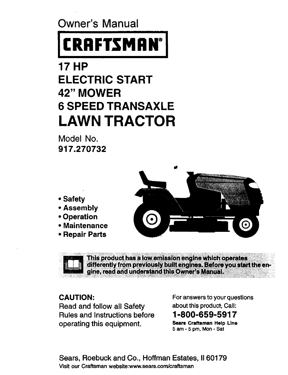 Craftsman 917.270732 User Manual | 60 pages