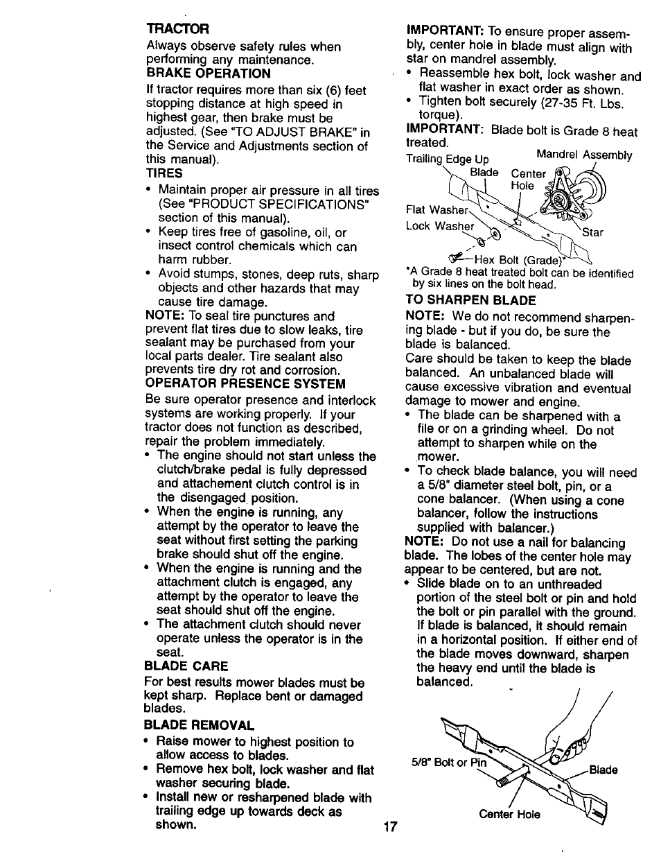 Tractor | Craftsman 917.270732 User Manual | Page 17 / 60