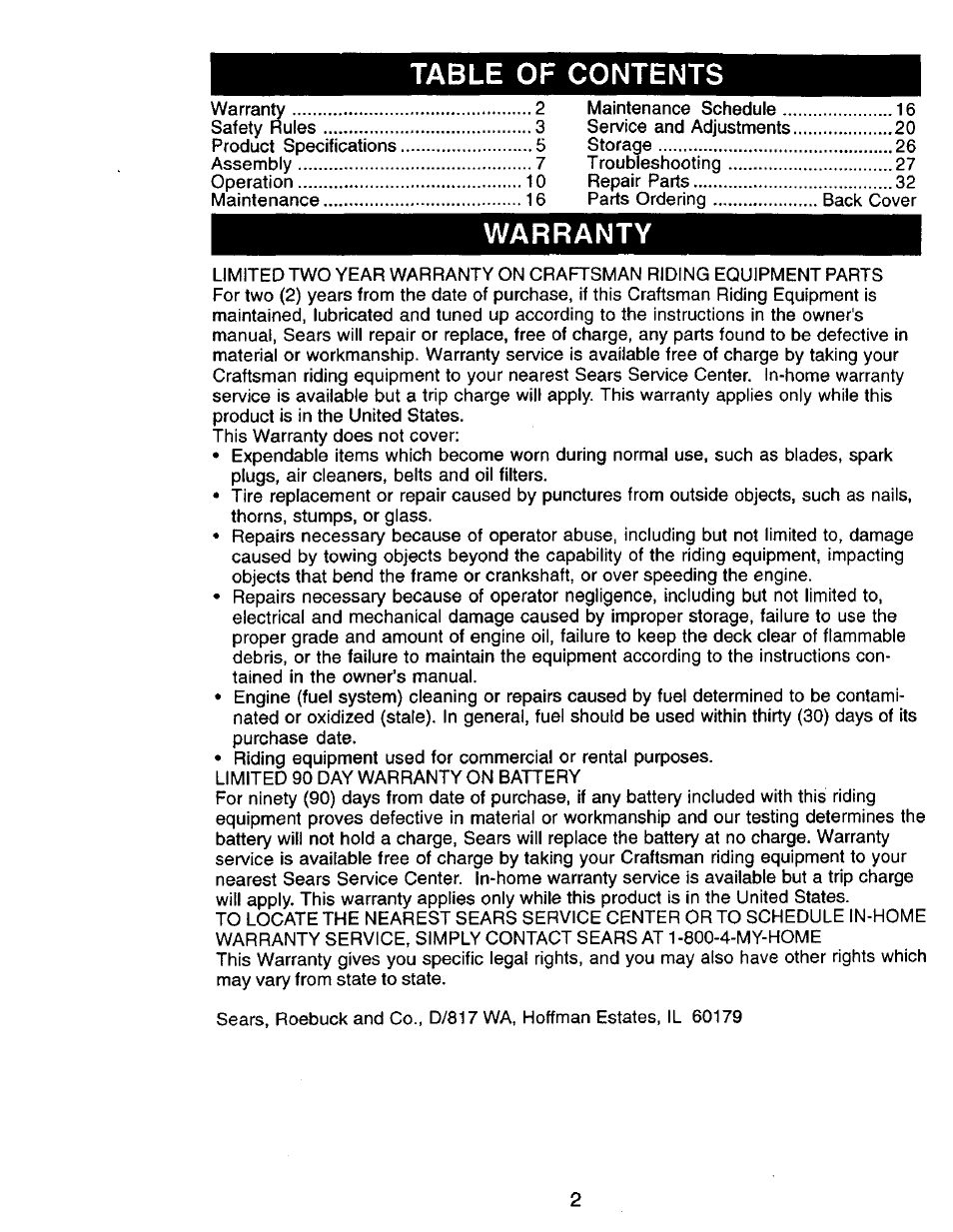 Craftsman 917.270732 User Manual | Page 2 / 60
