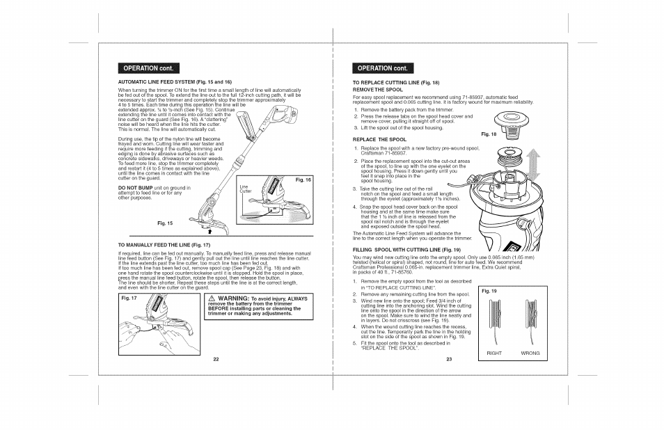 Operation, Assembly & adjustments cont, Operation cont | Craftsman 172.74815 User Manual | Page 12 / 17