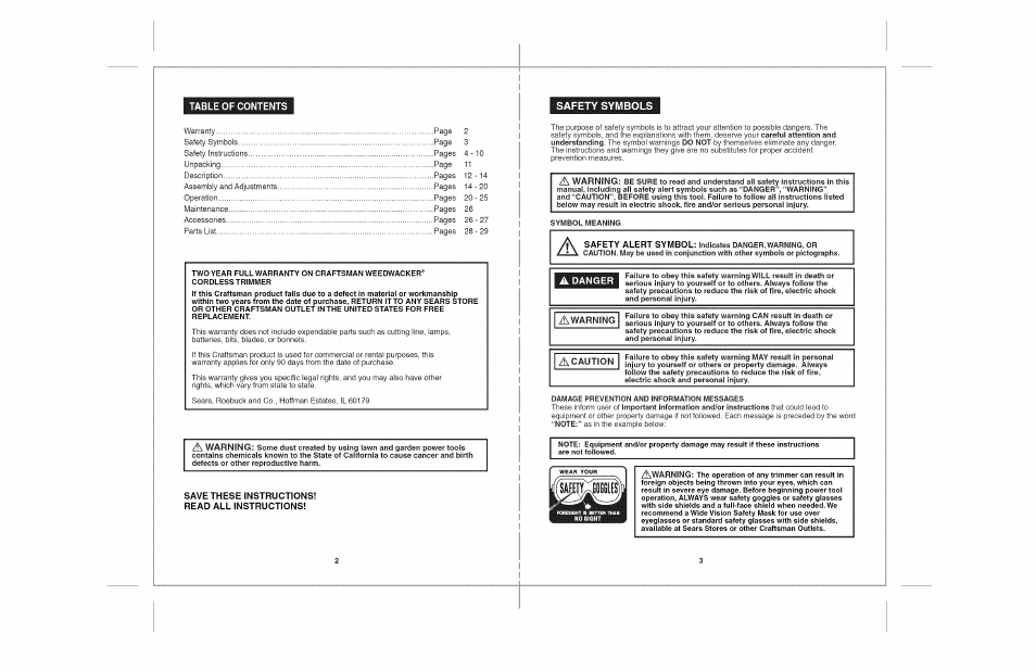 Craftsman 172.74815 User Manual | Page 2 / 17
