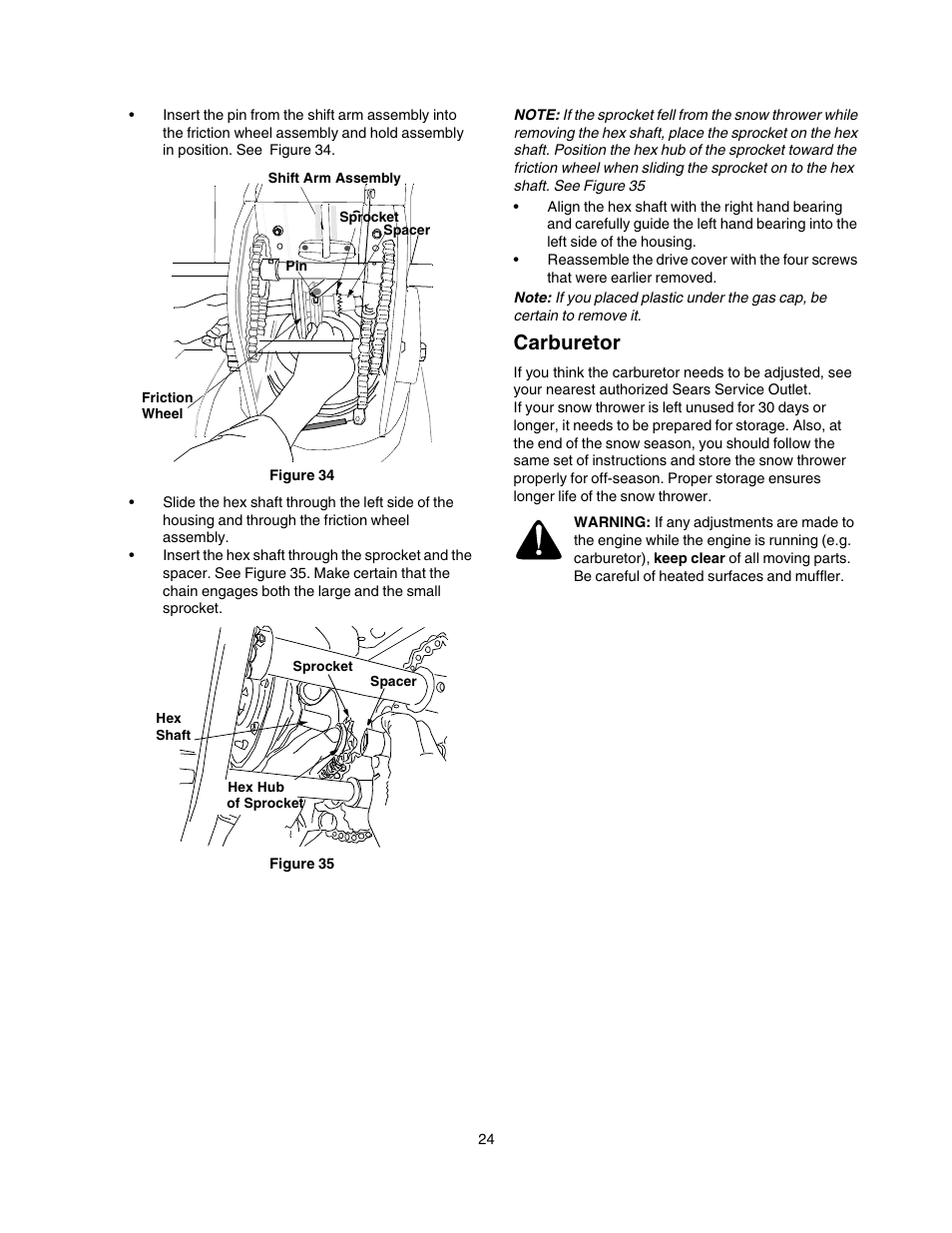 Carburetor | Craftsman 247.88854 User Manual | Page 24 / 64