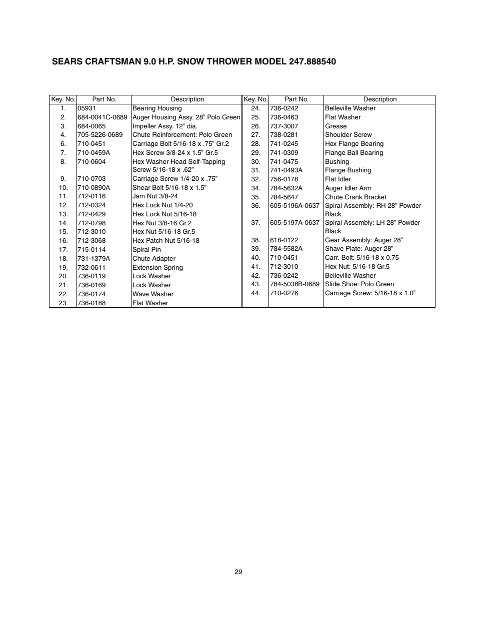 Craftsman 247.88854 User Manual | Page 29 / 64