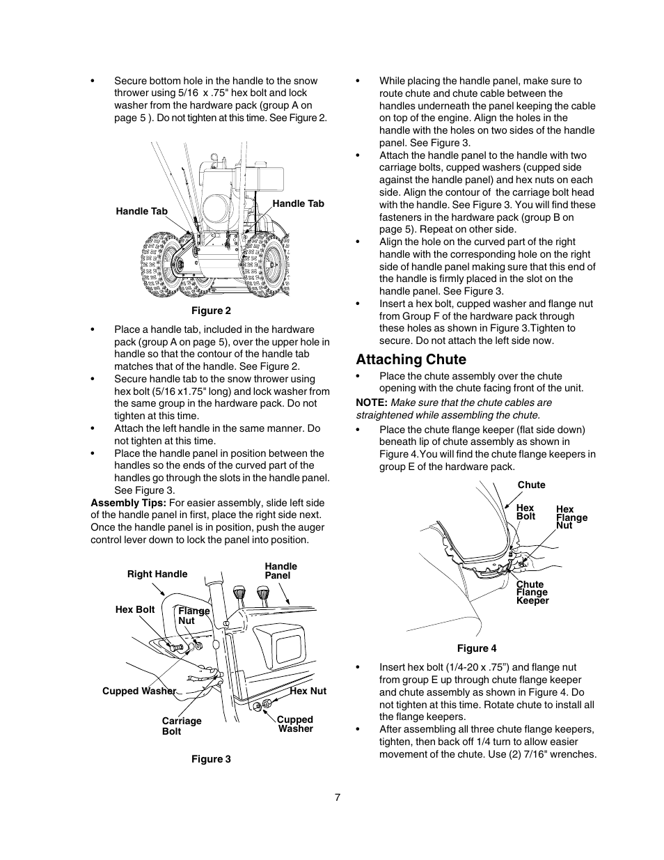 Attaching chute | Craftsman 247.88854 User Manual | Page 7 / 64