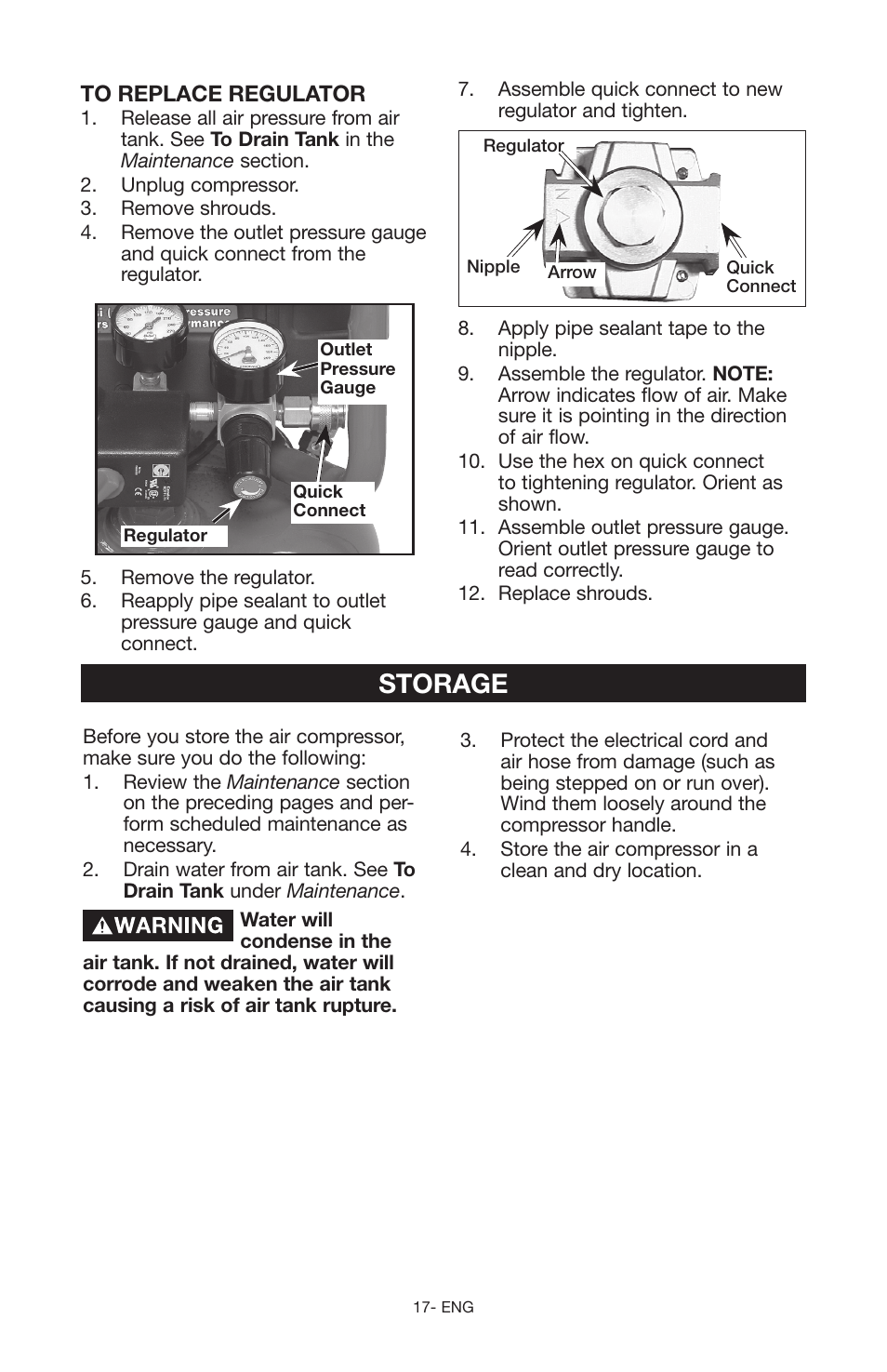 Storage | Craftsman 919.167551 User Manual | Page 17 / 44