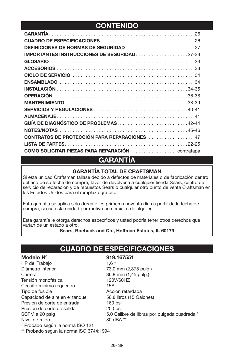 Craftsman 919.167551 User Manual | Page 22 / 44
