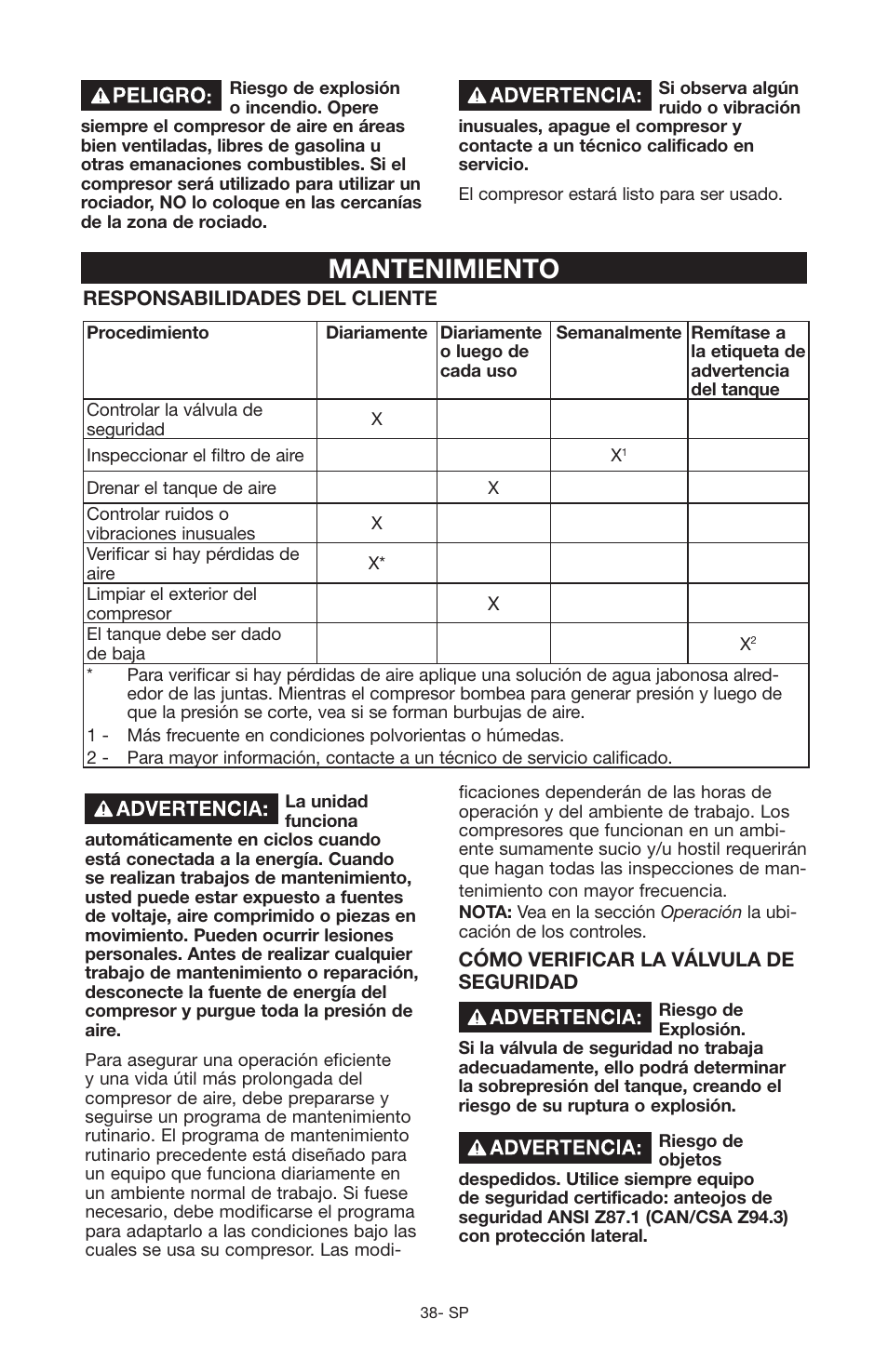 Mantenimiento | Craftsman 919.167551 User Manual | Page 34 / 44