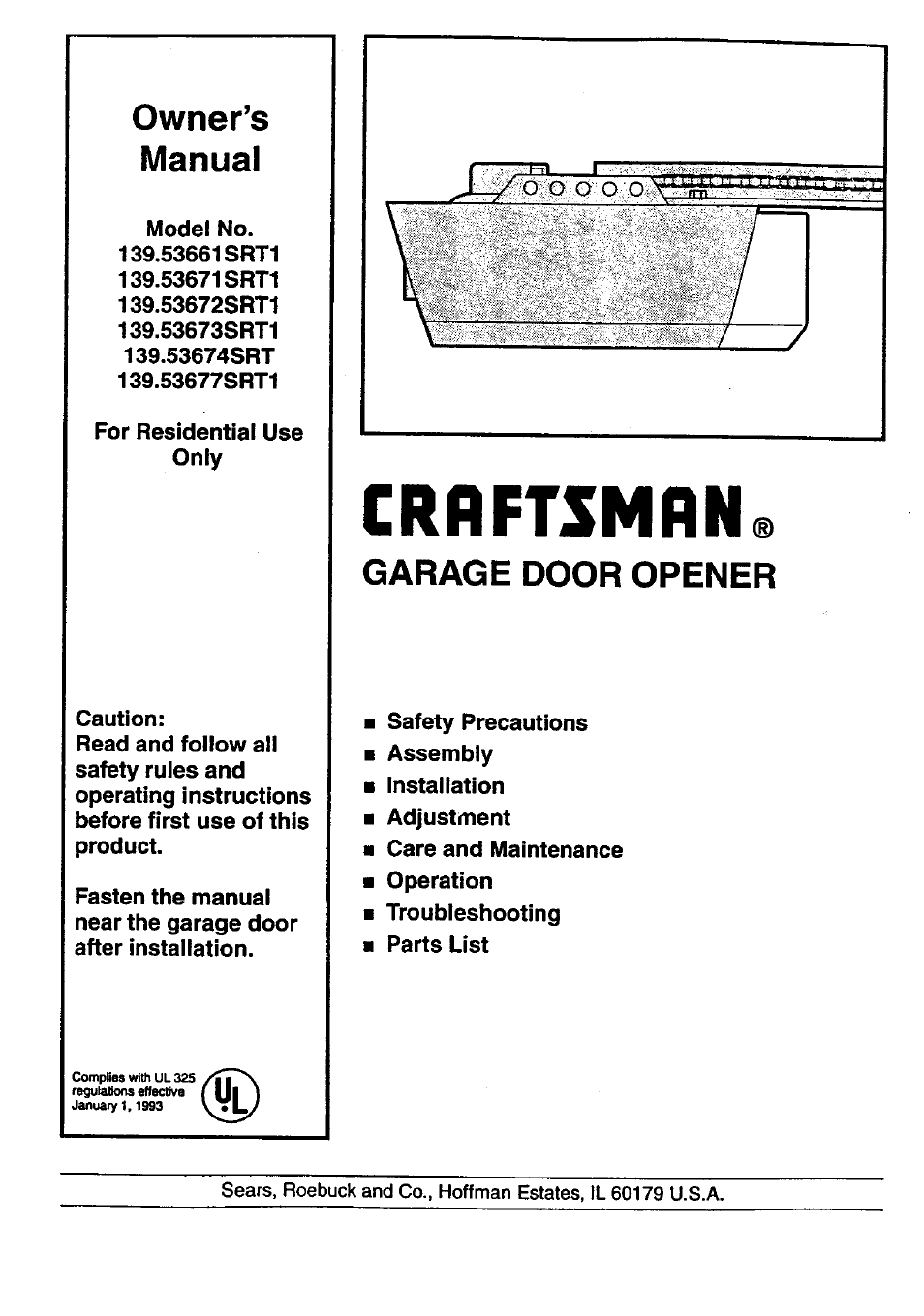 Craftsman 139.53674SRT User Manual | 40 pages