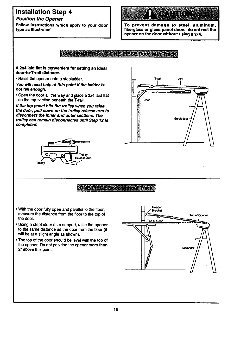 Installation step 4 | Craftsman 139.53674SRT User Manual | Page 16 / 40