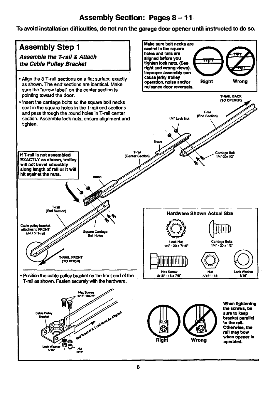 Assembly step 1 | Craftsman 139.53674SRT User Manual | Page 8 / 40