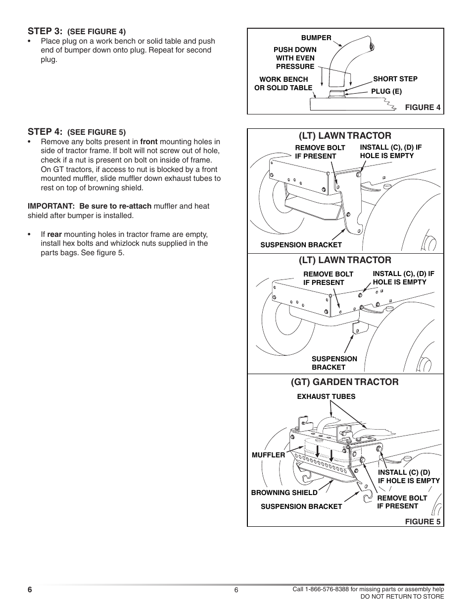 Craftsman FRONT BUMPER 486.245981 User Manual | Page 6 / 8