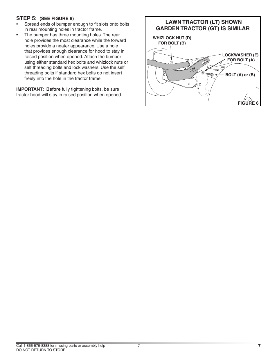 Craftsman FRONT BUMPER 486.245981 User Manual | Page 7 / 8